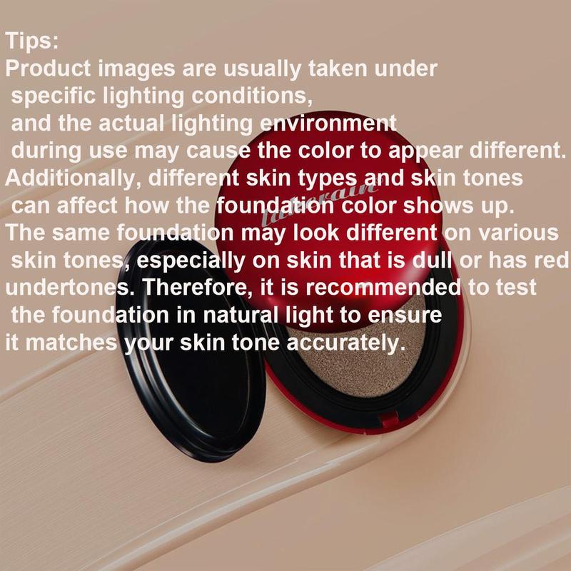 Long-Lasting Air Cushion Balm Foundation, Lightweight Moisturizing Makeup Base & Cream for Women & Girls