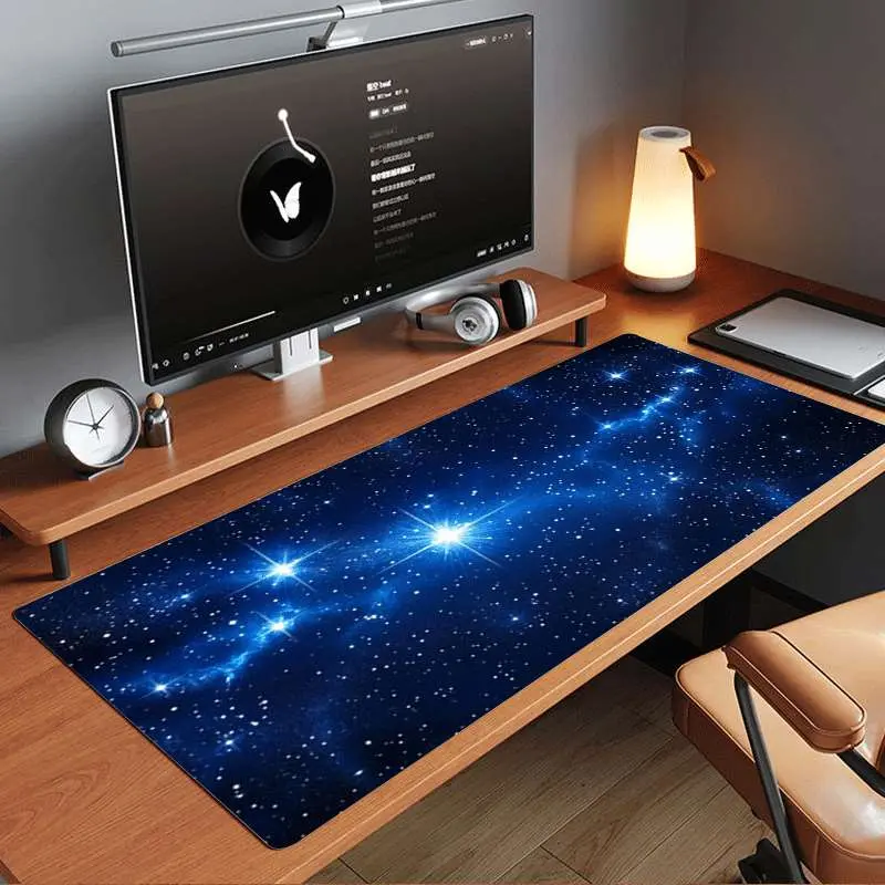 1-piece (Blue Starry Night) Mouse Pad: Durable, non-slip rubber desk mat, suitable for gaming/office/home use, multi-functional design, a great gift for holidays