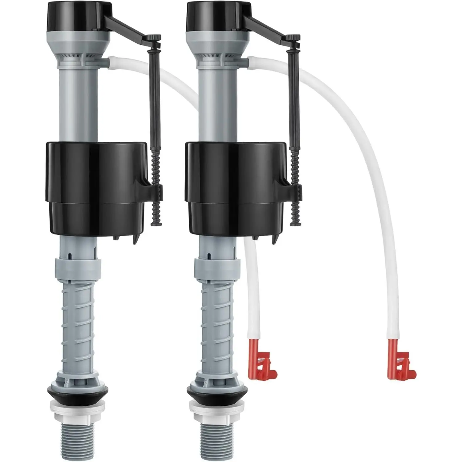 Toilet Fill Valve Replacement 2 Pack, Height Adjustable Universal Toilet Tank Flusher Kit, Leak-Proof Easy Install Fill Valve Repair Kit
