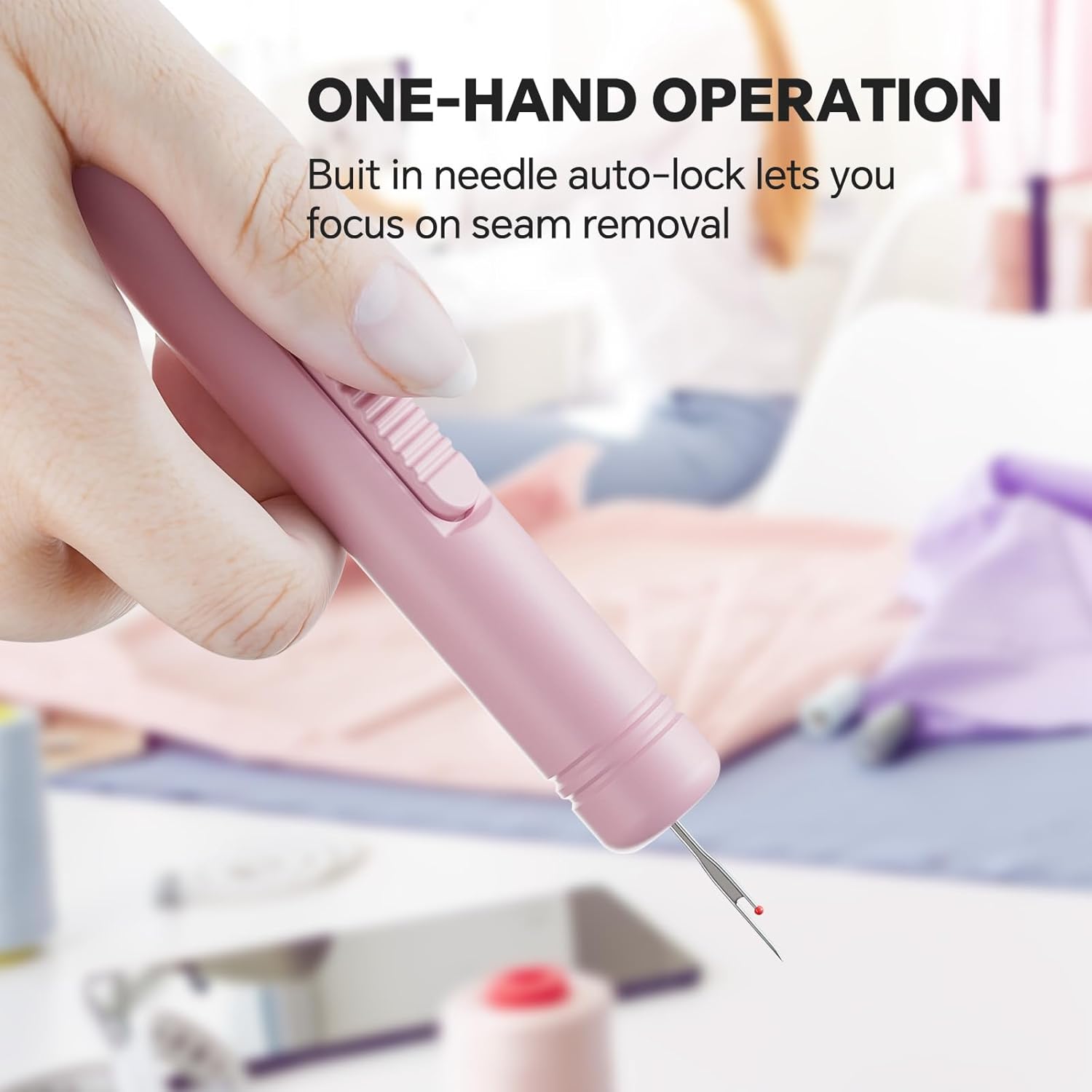 2 in 1  Threader Seam Ripper - Dual Function Sewing Supplies for Hand Sewing & Sewing Machine, Quick Stitch Removal and Threading  Tool (1, )