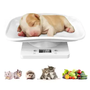 Small Animal Precision Weight Scale with Multi-Function LED Display, Max 33 lbs, Suitable for Weighing Puppy, Kitten, Ferret, Guinea Pig, Tortoise and Pet Food