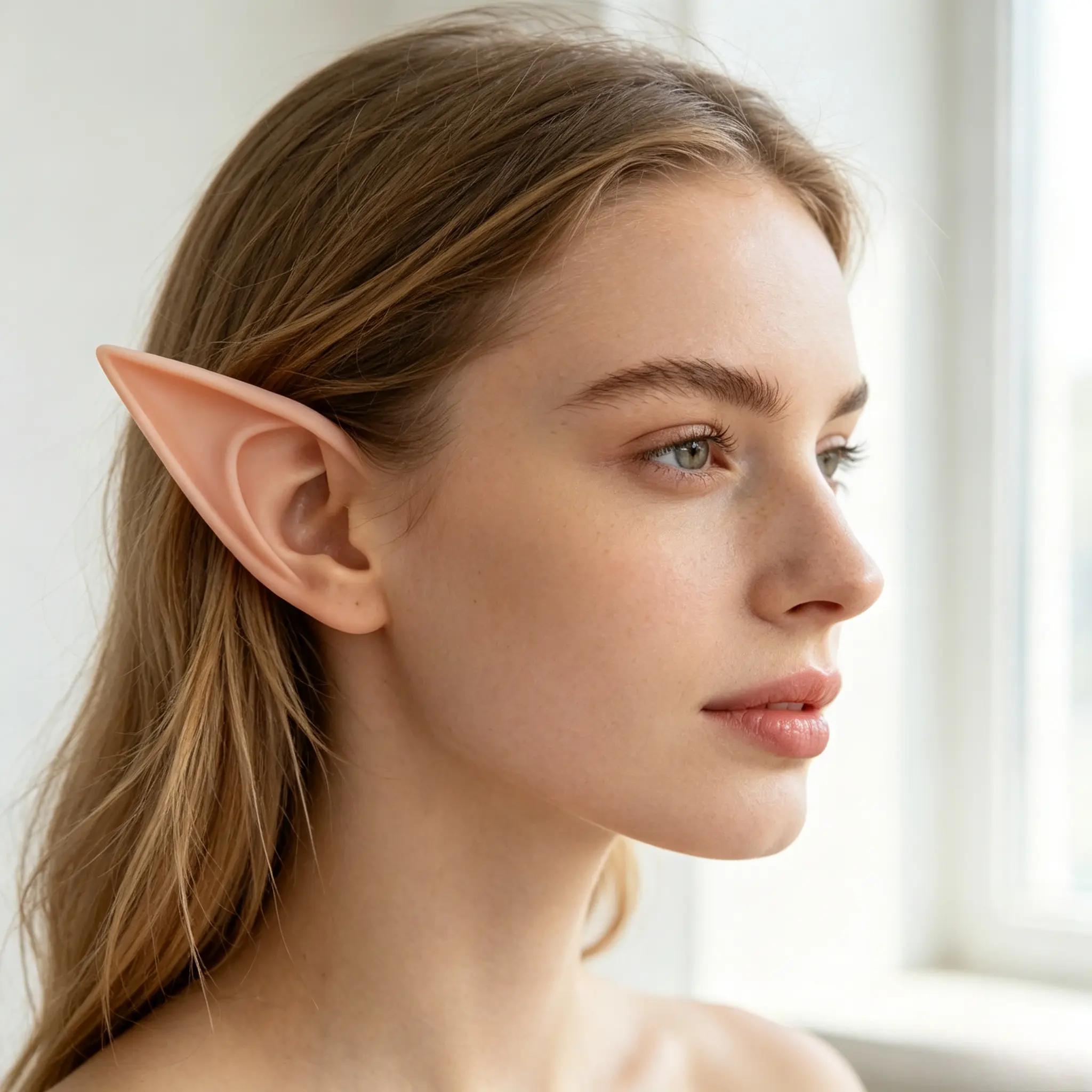 Multi-Size Elf Ears Cosplay Props - 1/2/4 Pcs Soft Silicone Fairy Shape Dress-Up Aid, Halloween & Christmas Costume Accessories for Party Use, Angel, Cartoon, Halloween Party, Fake Ears