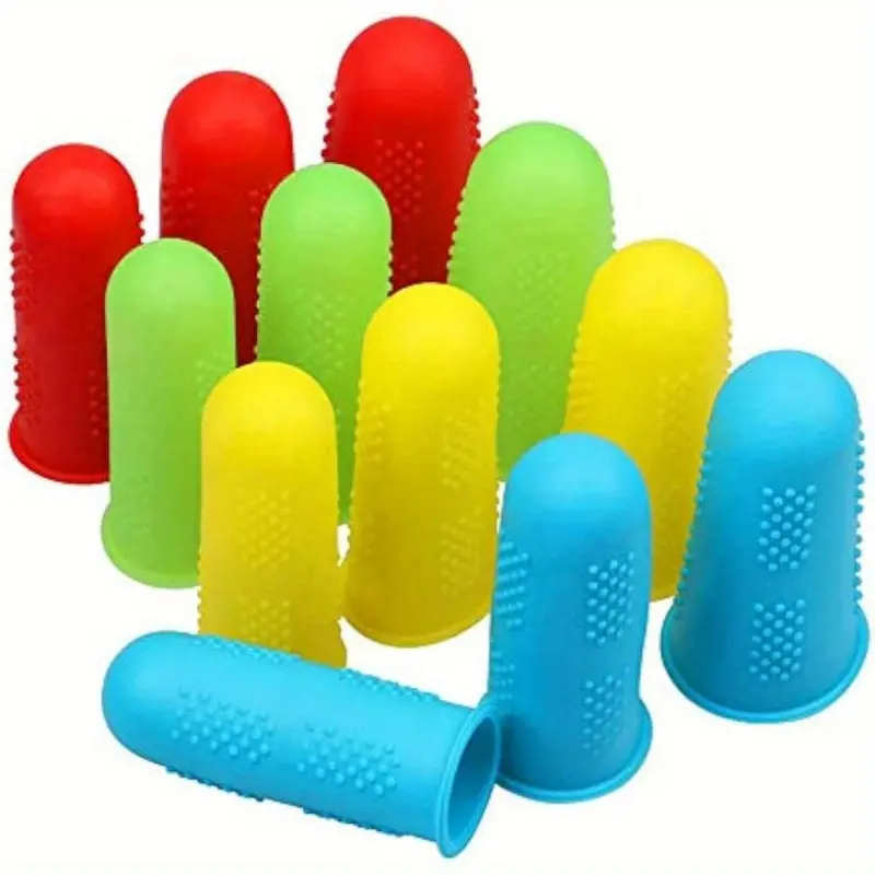 Silicone Finger Protector for Hot Glue Gun, 5pcs/set Heat Resistant Finger Guard, Craft Safety Cap for Scrapbooking, Sewing, Wax, Party Supplies