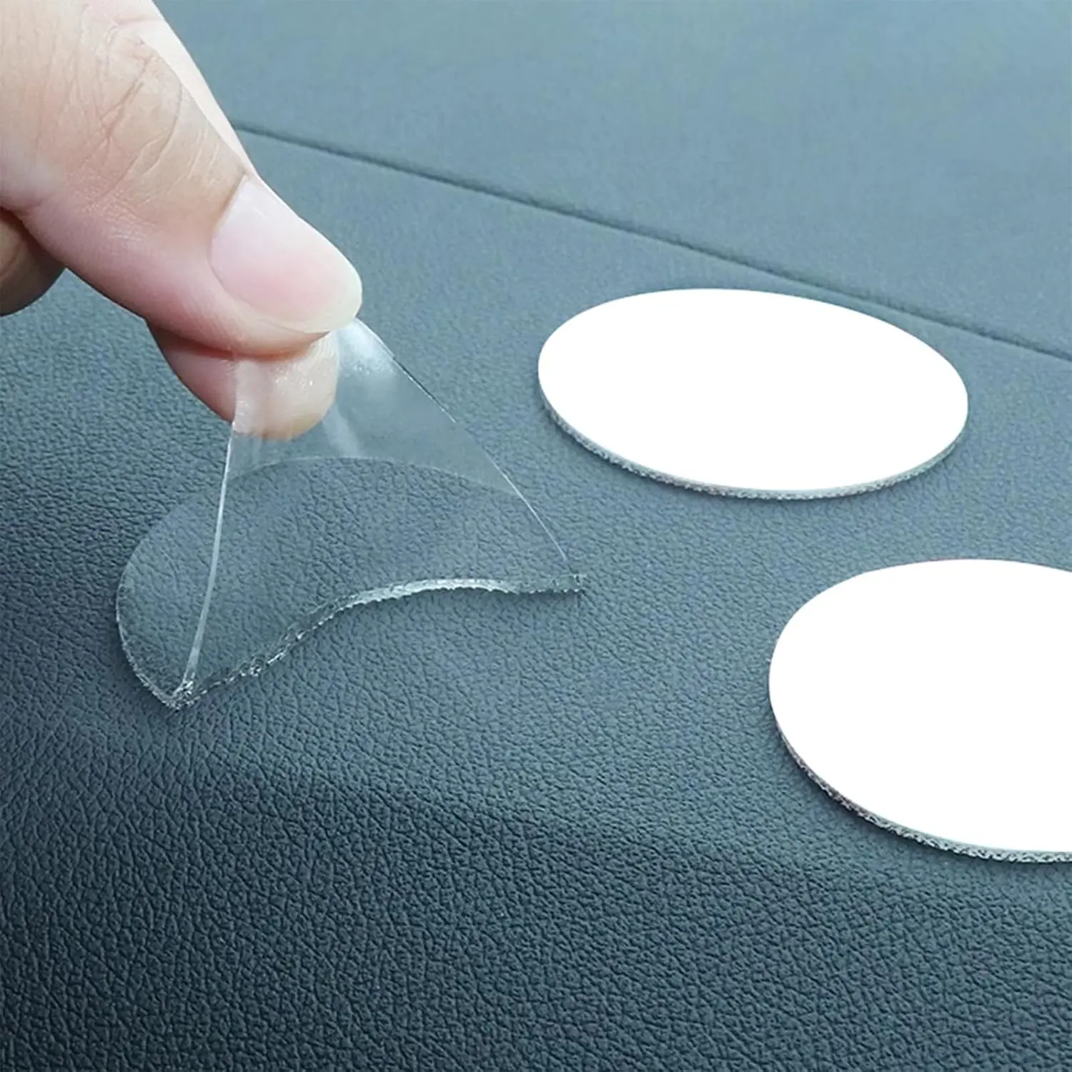 Clear  Double Sided Adhesive Nano Tape, High Temperature Resistant,  Cut Circles, No , High Viscosity (1.97 * 1.97inch)