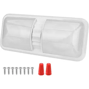 RV Light Interior, RV Ceiling Light 12V, 4500K 1100LM RV Led Lights Fixtures,7W Camper Lights with  for RV  Camper Boat  ( White, 1 count)