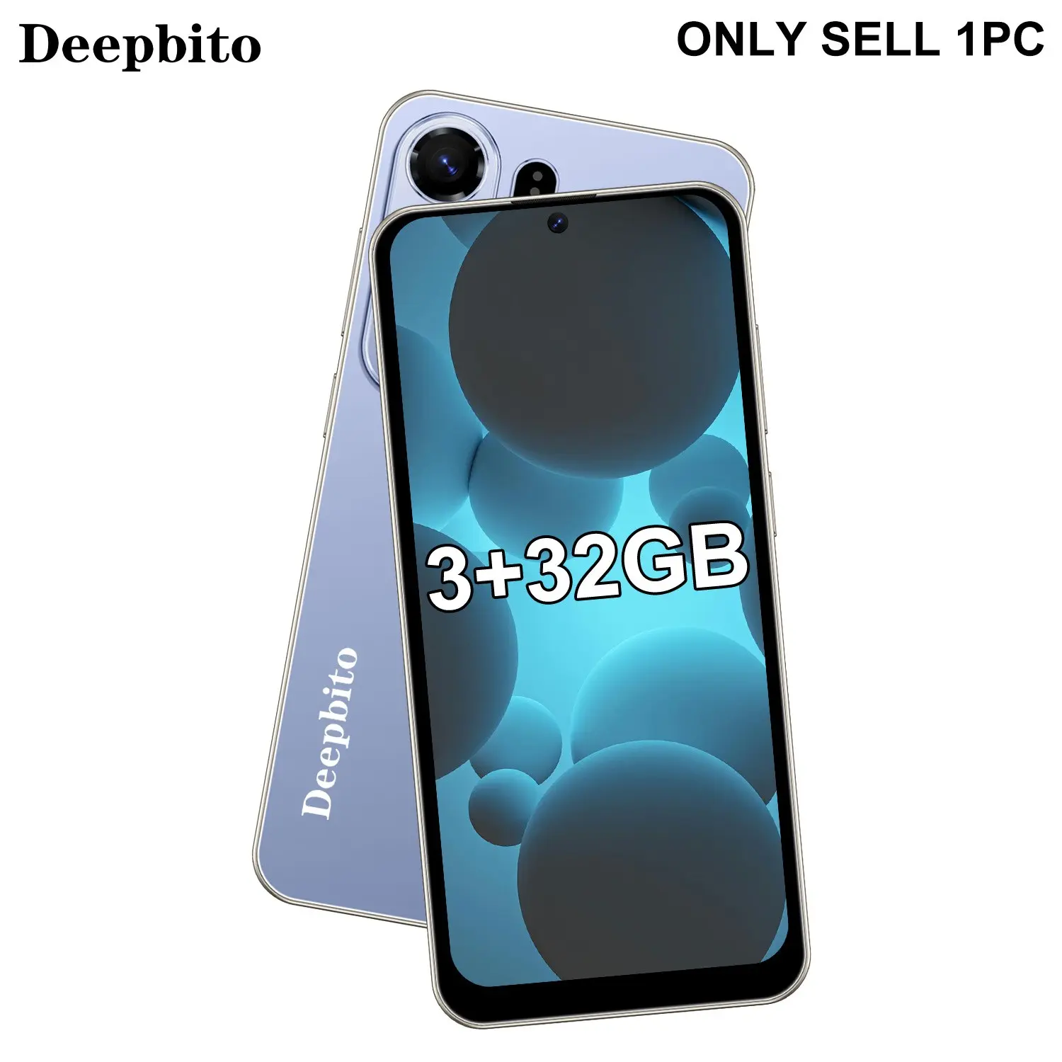 Deepbito Smartphone 26 Ultra, 3gb+32GB, 6.56-Inch Display, Dual Cameras, 3500mah Battery, Android 10.0, Bluetooth-compatible, Wi-Fi, Face Unlock, Global 4g
