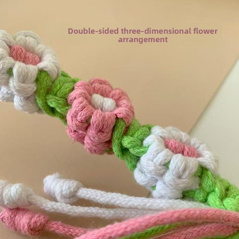 Universal Colorful Dog Leash - Handwoven Cotton Rope Lead for Small Medium Large Dogs - Heavy Duty & Soft Braided Pet Walking Leash - Creative Fashion Accessory for Outdoor Training