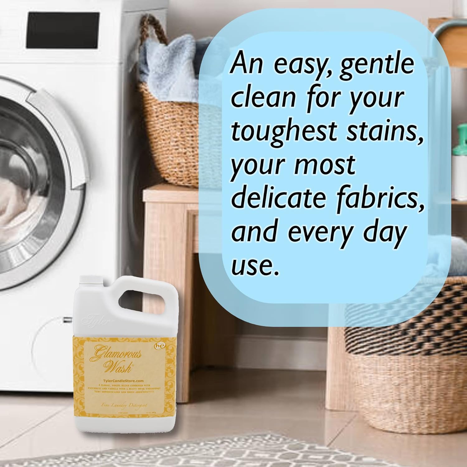 SUNDAY MIRTH Tyler DIVA Glamorous Wash Laundry Detergent- 64 oz. - With Stain Remover Pen - DIVA Wash Liquid Detergent Designed for  Fabrics - Hand and Machine Washable