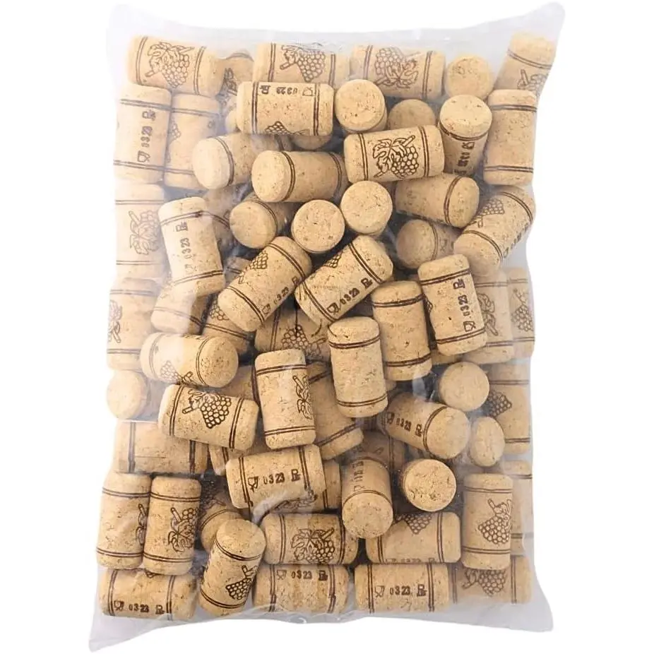 Bag of 100, #8 Straight Wine Corks for Wine Bottles | 1.73" x 0.87" (44 mm x 22 mm) Beige | Bottle Stoppers | Replacement Corks for Bottles – Reliable Fit and Consistent Seal