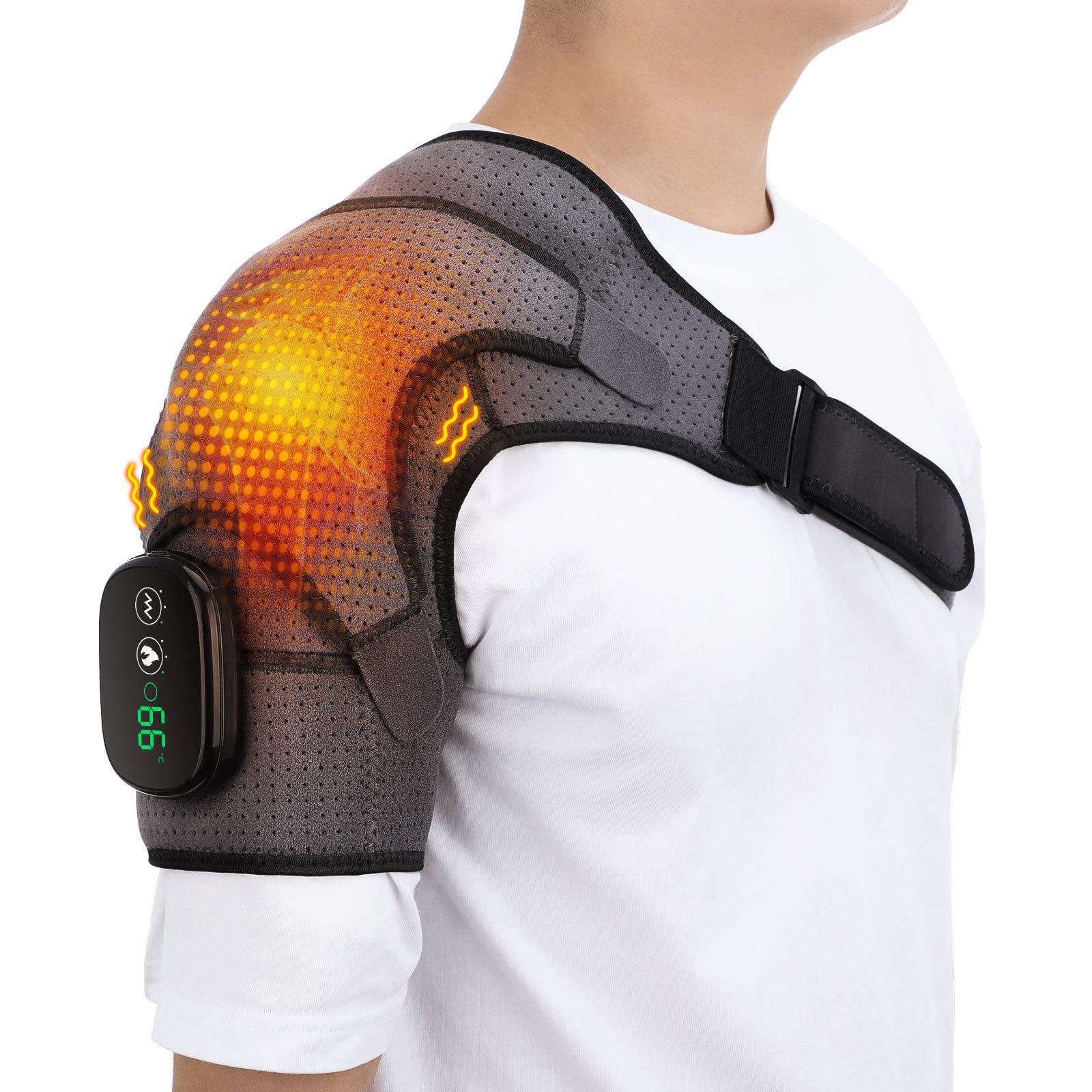 Cross-border heating massage shoulder pads charging heating shoulder pads shoulder periarthritis physiotherapy massager private mold source factory spot clavicular shoulder pad Lightweight Tactical Quick Release Vest clavicular pulls strap