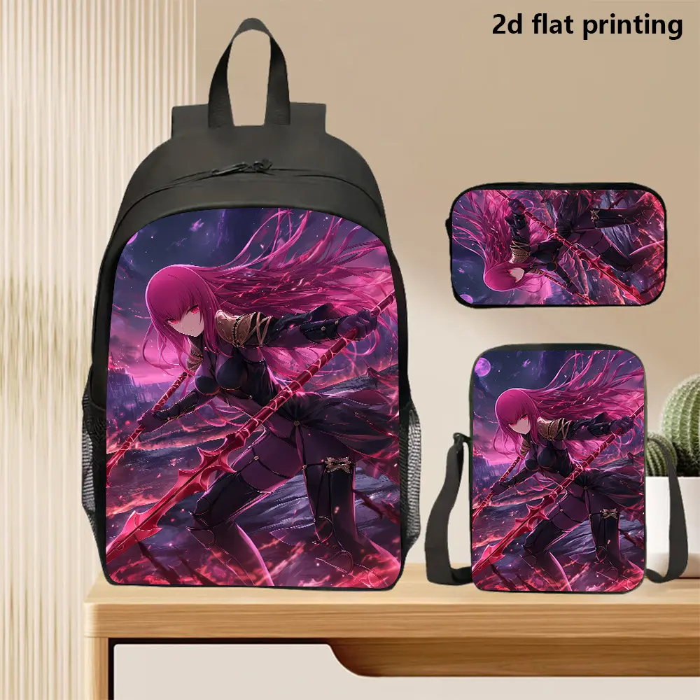 3pcs Chisa Backpack Set with Handbag Wallet & Pencil Case - Large Capacity Lightweight Student Backpack Suitable for &,, Travel, Daily Use
