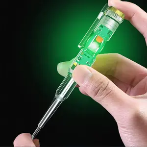 Portable Non Contact Voltage Tester Pen 24-250V Power Circuit Detector with LED Indicator Light, Waterproof Structure, Pen Clip and Insulated PVC Handle, Compact Safe Testing Tool for Electrician Work, Auto Repair and Daily Household Electrical Inspection