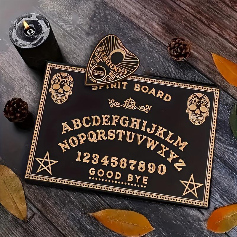 Vintage Halloween Spirit Board Set, 1 Set Wooden Ouija Board Kit, Planchette for Divination, Party Games, and Supernatural Art Display