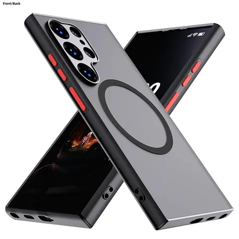 Magnetic Phone Case, Slim Translucent Matte Phone Protective Cover, Phone Accessories Compatible with Samsung Galaxy S25 Ultra S24 Ultra S24 FE, Casing, Cellphone Phone Accessories