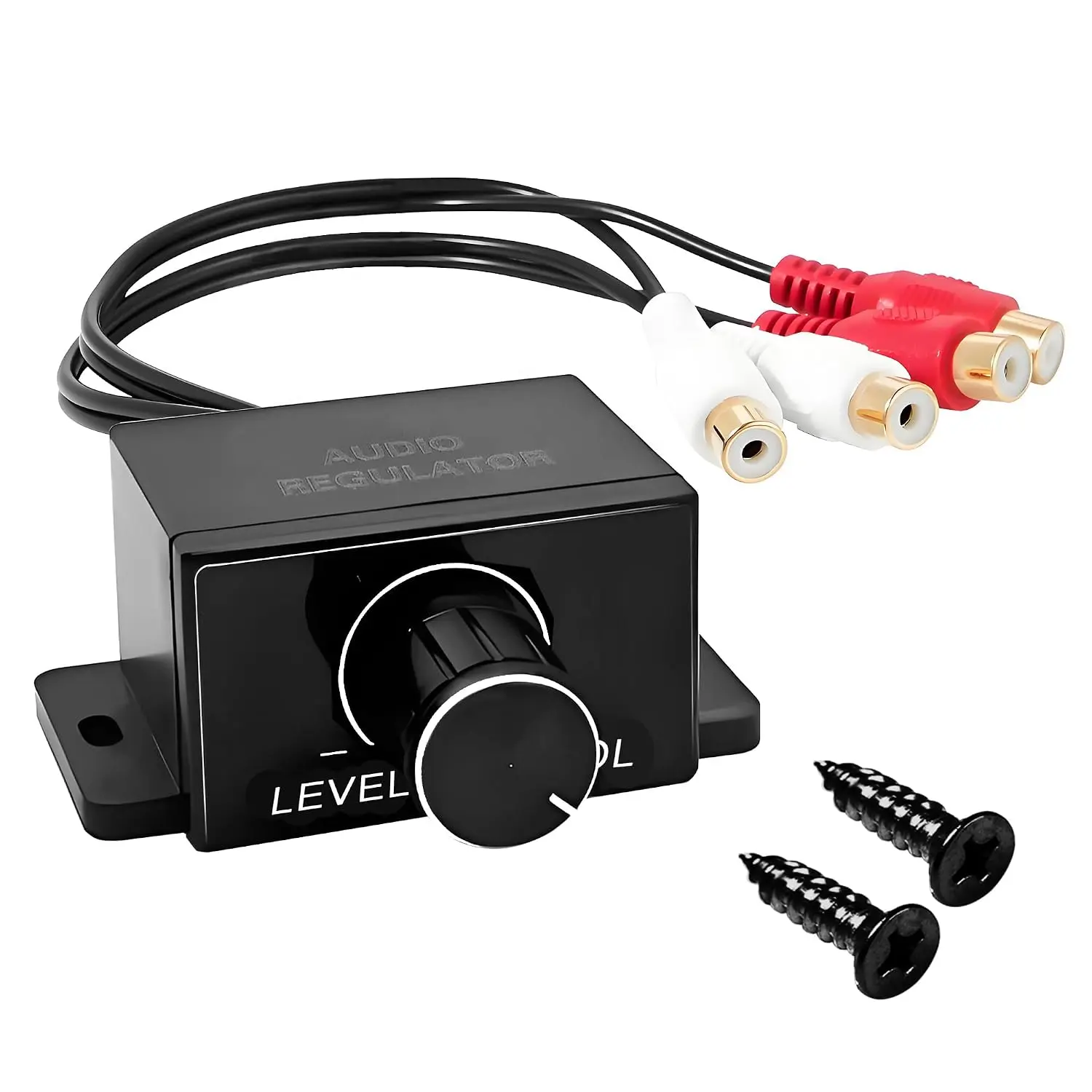 Groovely Universal RCA Remote Amplifier Level Controller for Car, Motorcycle, Home Theater Audio; In-Dash Bass & Subwoofer Volume Control Knob Cable; Easy Installation Accessory