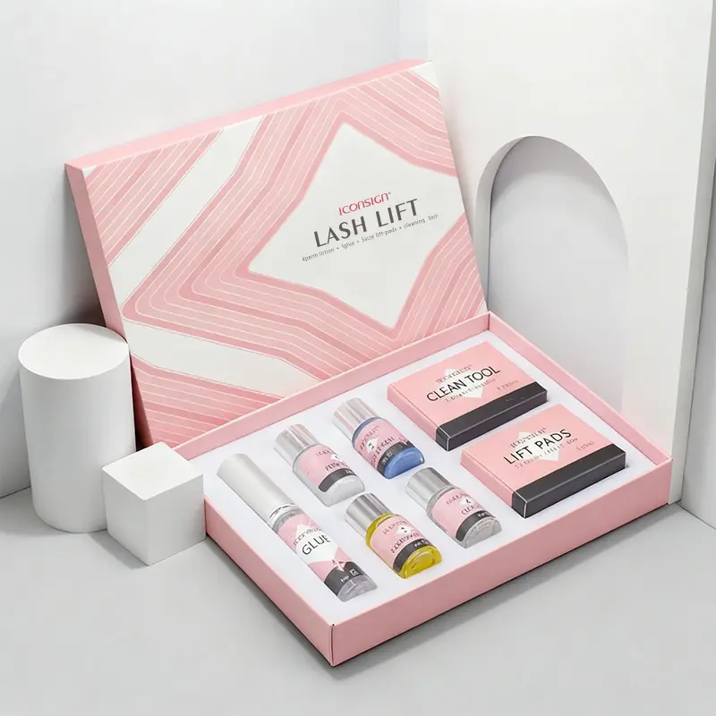 Keratin Lash Lift and Brow Lamination Kit for At-Home Use, Gentle Nourishing Formula for a Natural Look, Long-Lasting Perm and Setting Set with Lightweight Silicone Pads, Compact, All-In-One