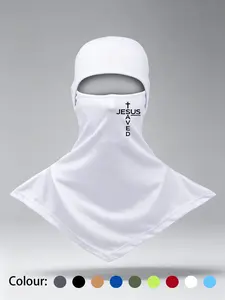 1pc/3pcs New Arrival Balaclava Cross Printing Full Face Mask Outdoor Sunscreen Dust Hood Balaclava Hat Unisex Sweat Absorbing Breathable Quick Drying Neck Shawl Cycling Mask for Motorcycle Riding Fishing Outdoor Activities