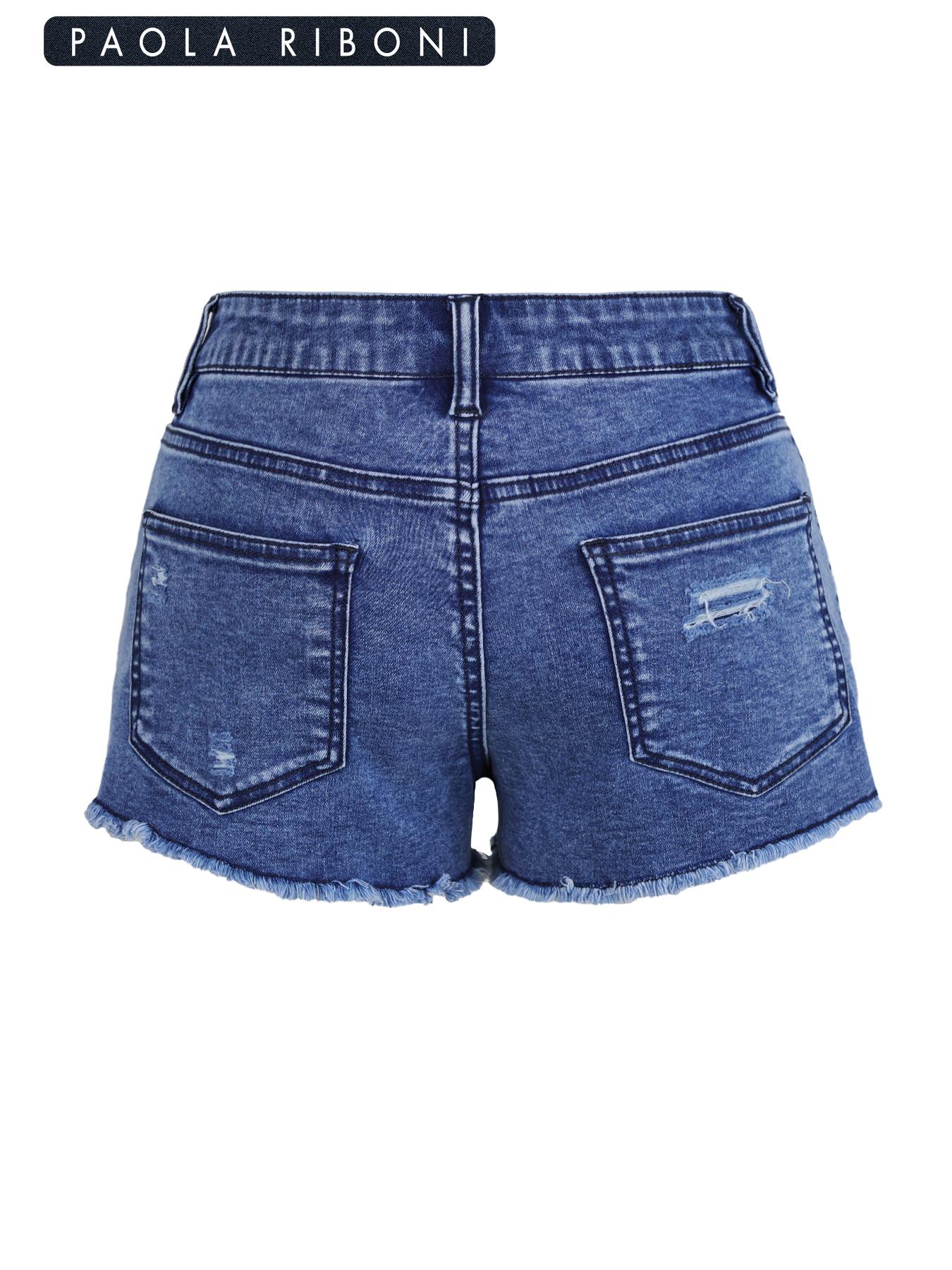 Women's Ripped Slash Pockets Denim Shorts, Casual Trendy Fitted Raw Hem Jean Shorts for Daily Wear, Ladies Summer Bottoms