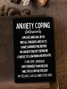 1 piece: Calm and Focus: A soothing decorative item for mental health, emotional regulation, and stress management. This engraved wallet insert card makes a thoughtful gift for colleagues, friends, and family.