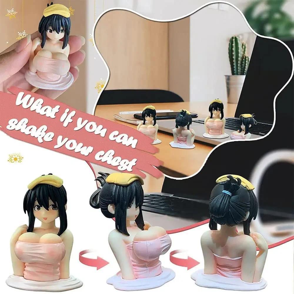 1/2 car phone holder, bikini  girl cartoon anime cute Kanako wobbly ornament, car dashboard decoration interior.