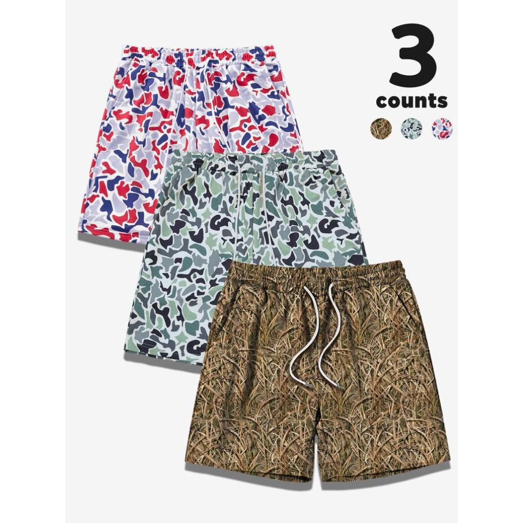 Camouflage Print Shorts Regular Fit Casual Street Style Shorts Lightweight Breathable Fabric Summer Daily Wear Unisex Fashion Trend Comfortable Outdoor Travel Beach Active Lifestyle