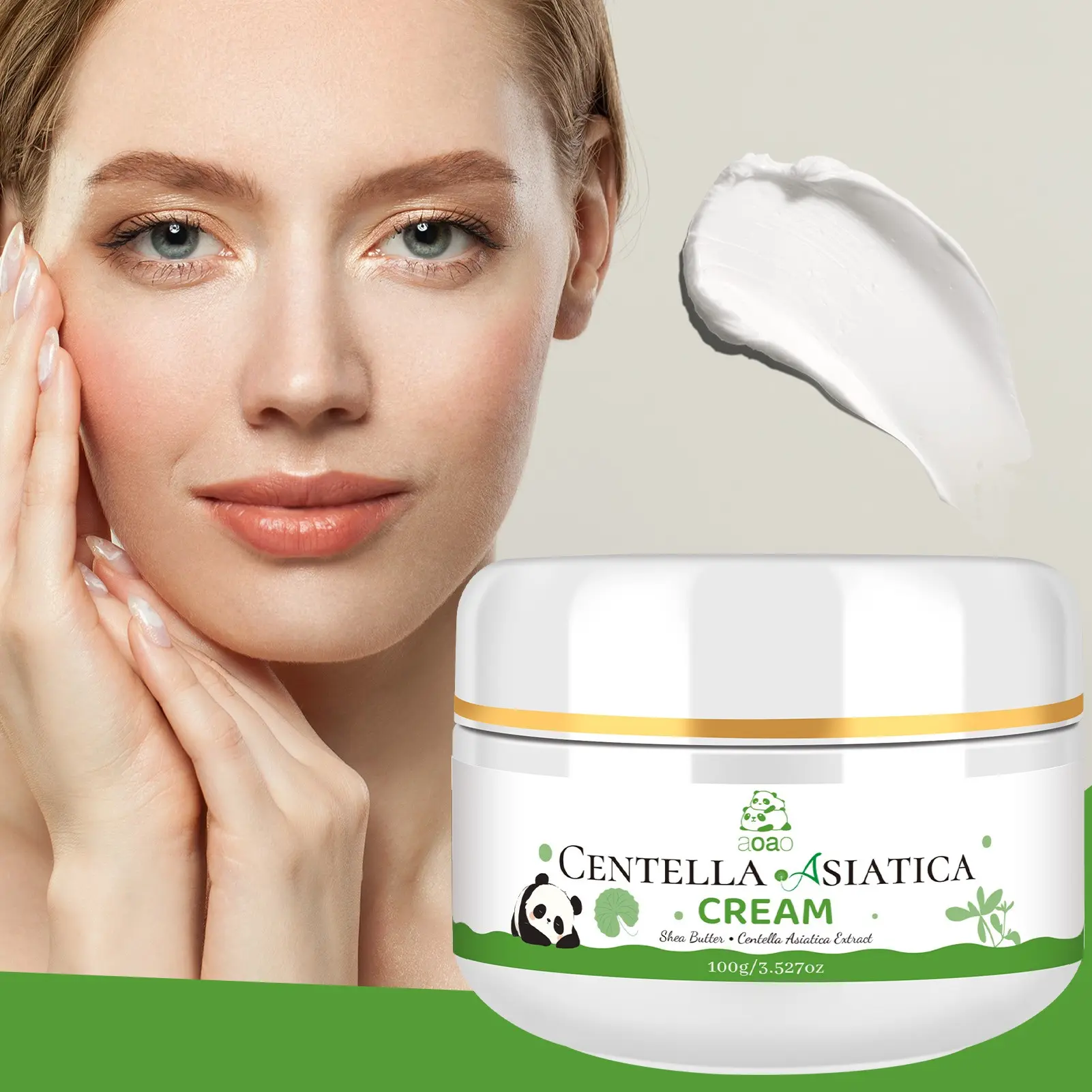 Moisturizing Cream with Centella and Nut Oil, Gentle Low Allergy Formula, Lightweight Easy Application, 110g