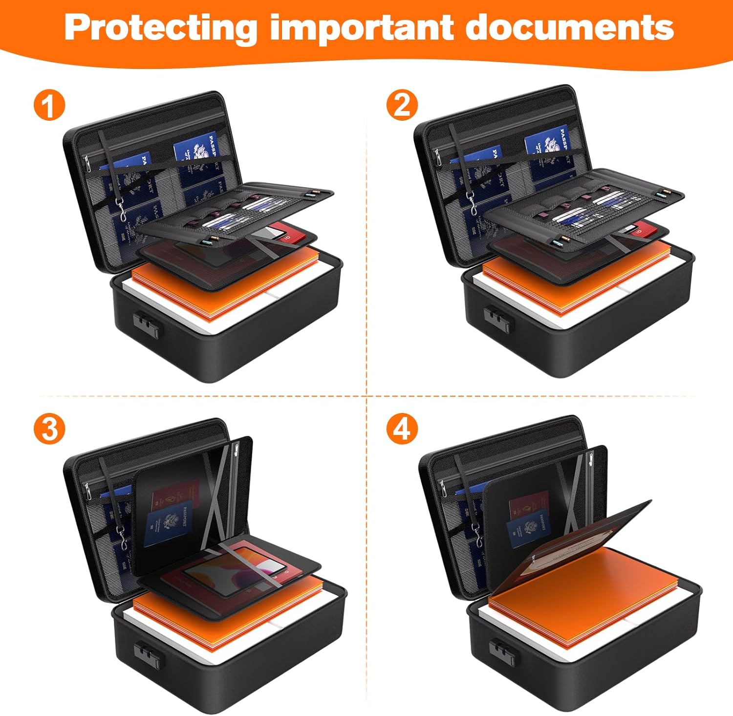 5200F Fireproof Document Box, Important Document Organizer, Document Safe Box Fireproof , 2025 Model 5200F Fireproof Document Box, Important Document Organizer, Document Safe Box Fireproof , 2025 Model