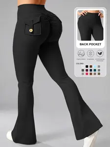 Women's Sporty High Waist Skinny Trousers with Pockets, Comfortable Yoga Pants for All Seasons, Ideal for Running and Gym