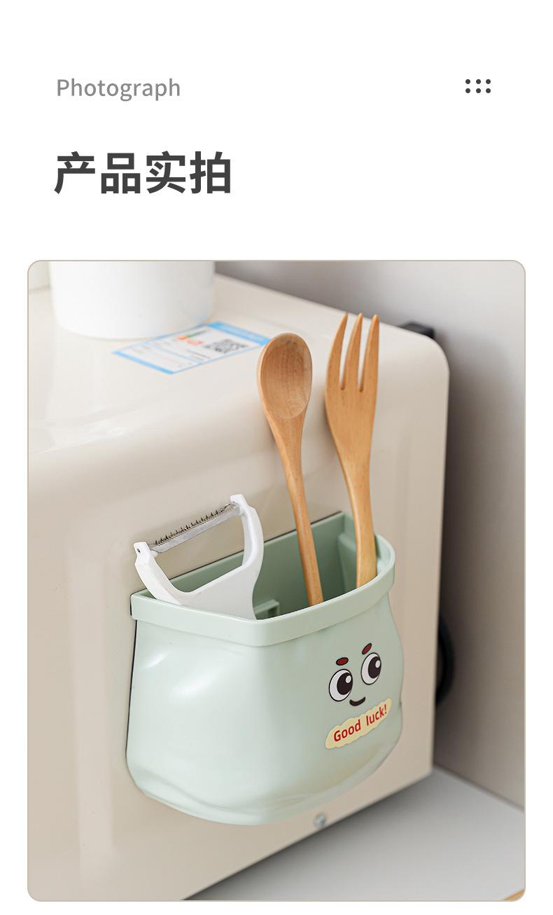 Large-capacity magnetic storage box for refrigerator side door, kitchen cling film storage wall-mounted organizer