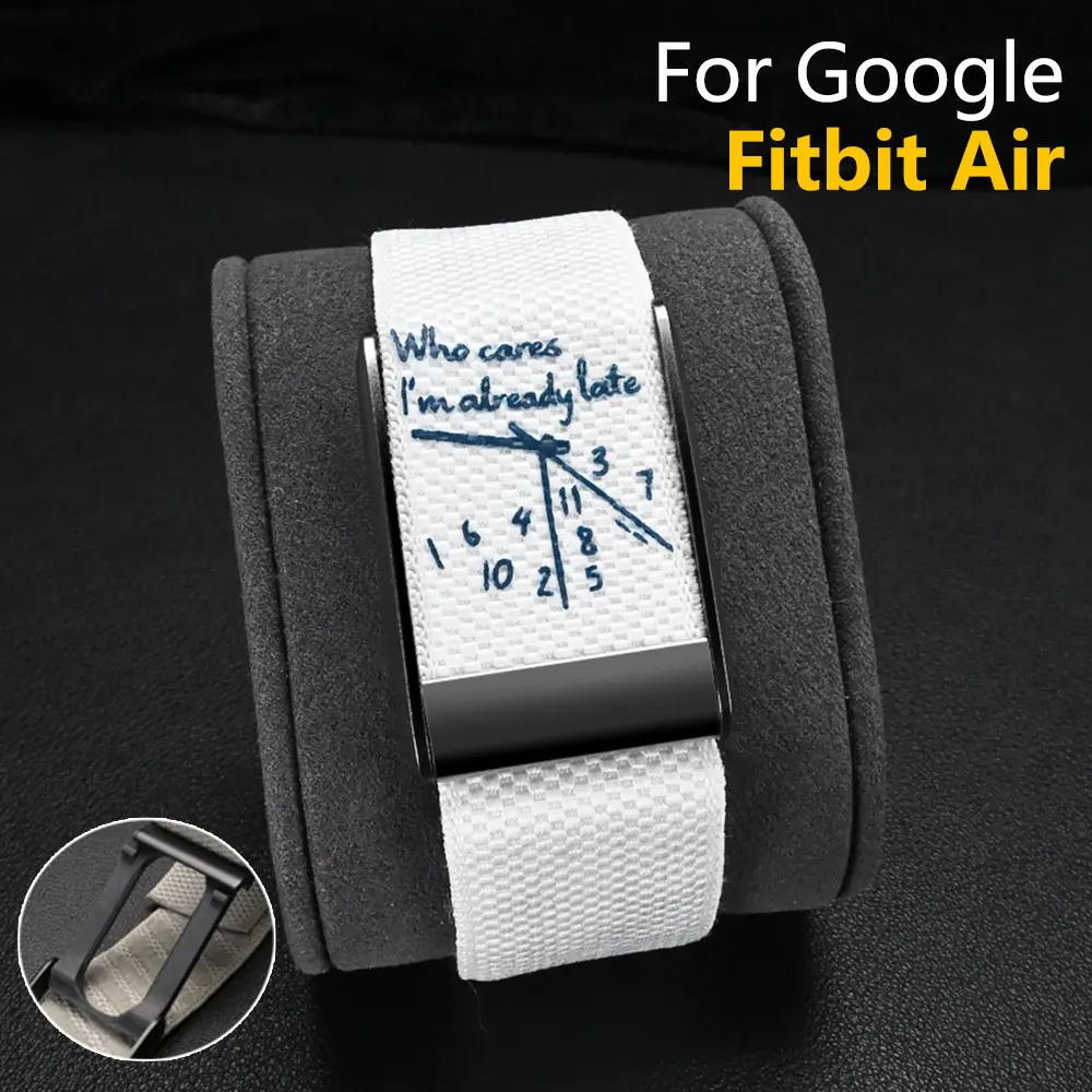Men Funky Nylon Watchband for Google Fitbit Air Sporty Lightweight Watchstrap for Google Fitbit Air Change To Whoop 5.0