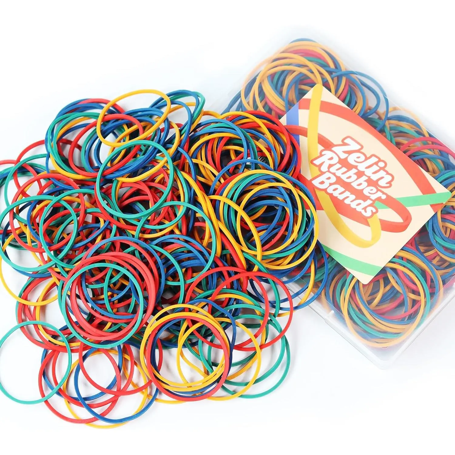 100 count Rubber Bands, Office Supplies, Boxed Colorful Rubber Bands for Bracelets, , Crafts, Mail Sorting, File Bundling