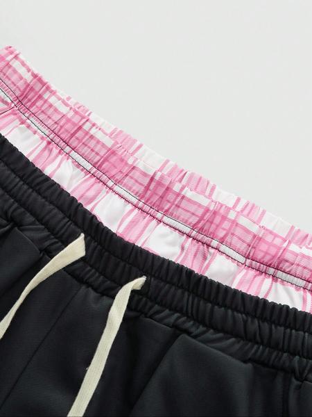 Men's Side Stripe Double Waisted Drawstring Waist Loose Wide Leg Sweatpants Streetwear Pants Men Street Wear Pants, Graphic Sweats, For Rave