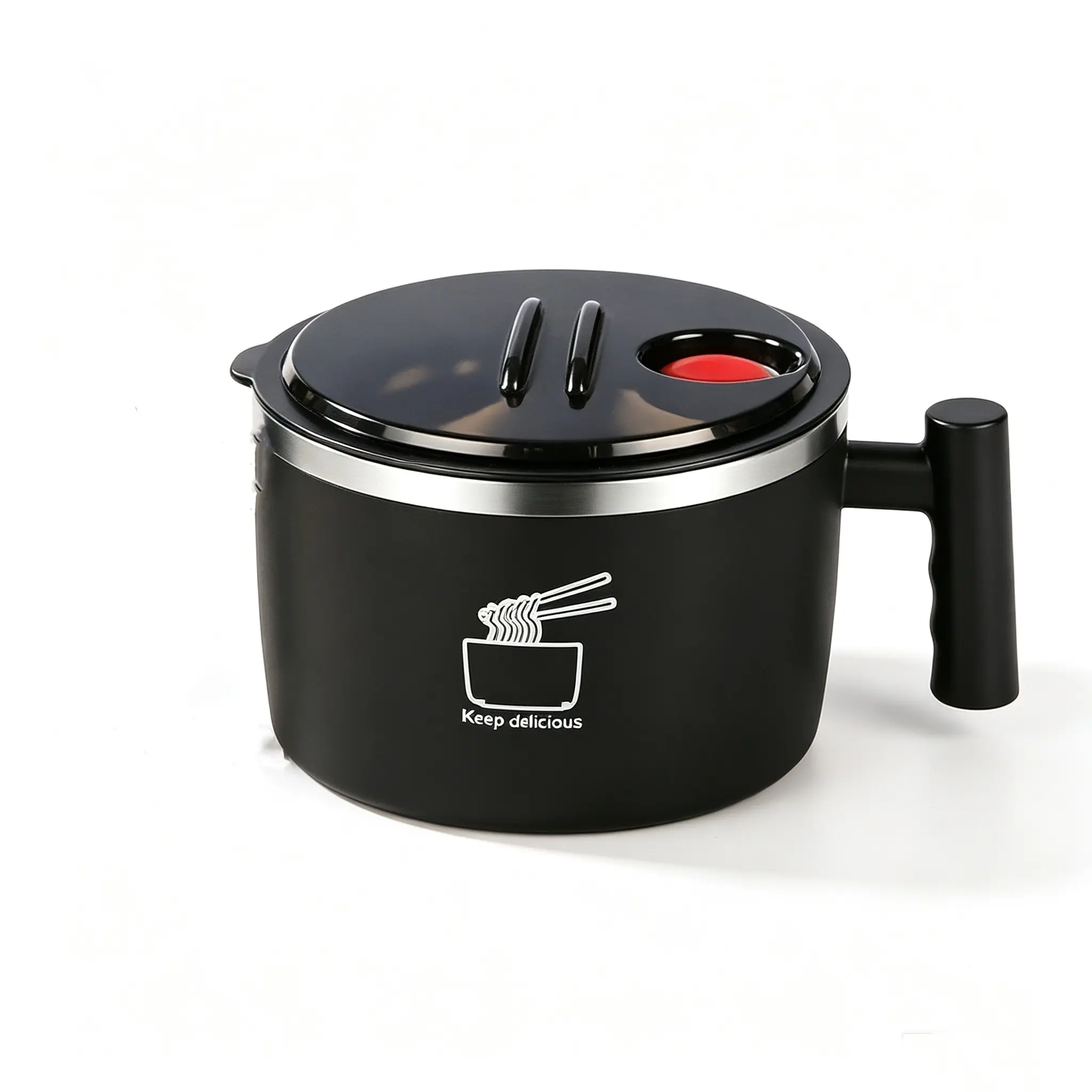 1pc 1000ML 304 Stainless Steel Instant Noodle Bowl, Large Capacity, Dual-Purpose, Anti-Scalding, Portable Tableware, Perfect Student Lunch Box