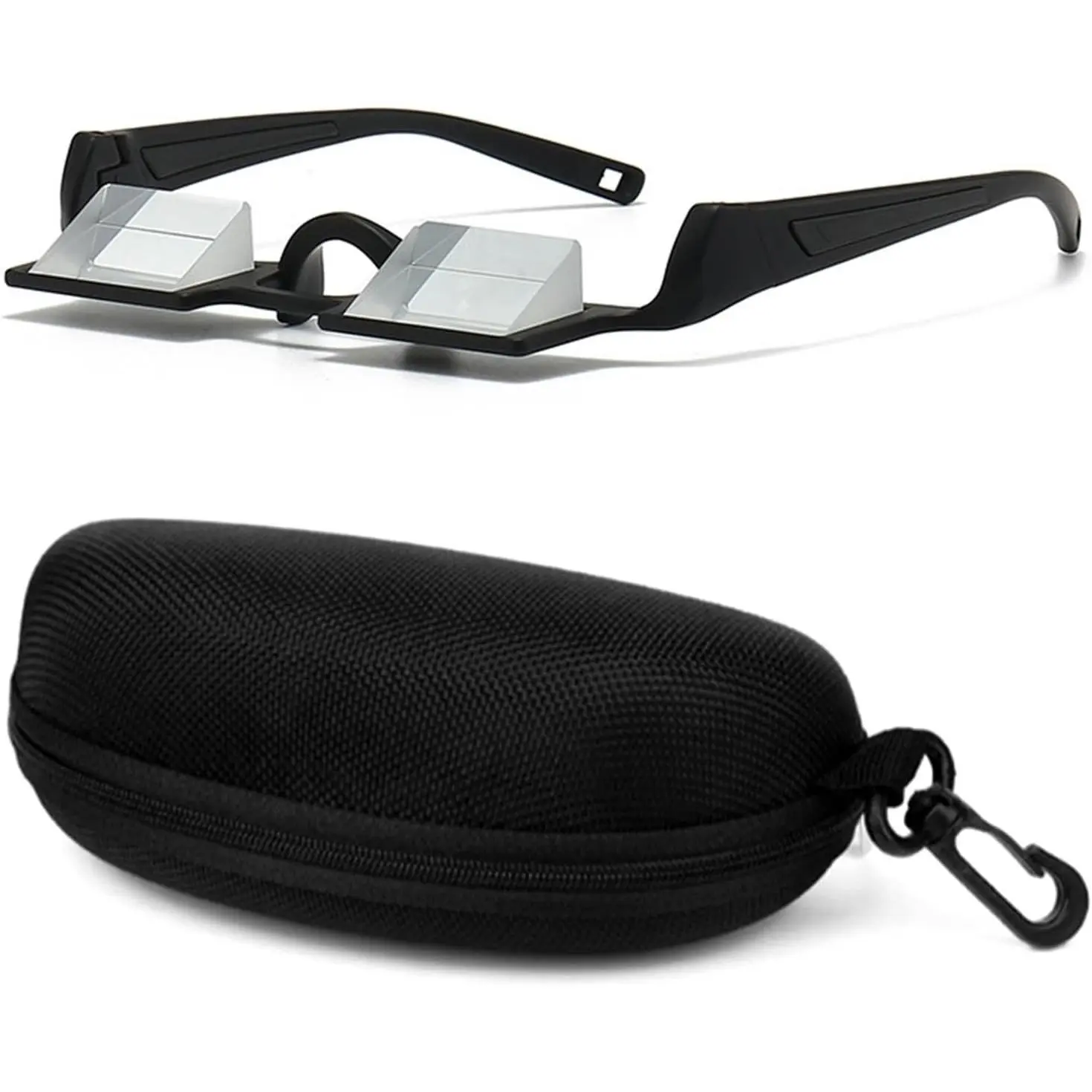 Belay Prism Glasses, 90 Degree Horizontal HD Lazy View Glasses for Rock Climbing, with Storage Case, Ideal for Outdoor Climbing, Laying Down Reading and Watching TV