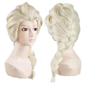 Wig Movies Frozen Snow Queen Elsa Blonde Hair Cosplay Wigs For Halloween Carnival Purim Masquerade Party