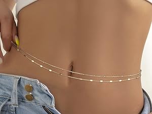 Sanfenly Gold Belly Chains Waist Chains for Women of adult Waterproof Stainless Steel Pearl Beaded Seashell Starfish Body Chain Belly Necklace Bracelet Stomach Jewelry Chain 26"-43" beads Sanfenly Gold Belly Chains Waist Chains for Women of adult Waterproof Stainless Steel Pearl Beaded Seashell Starfish Body Chain Belly Necklace Bracelet Stomach Jewelry Chain 26"-43" beads