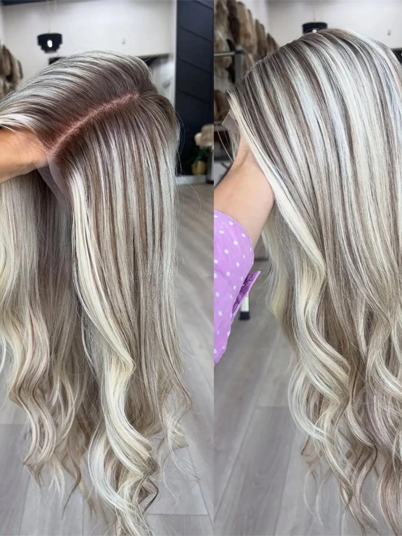 13x4 Lace Front Wig, Soft Human Hair Glitter Blonde, 14 Inch Big Curl, 150 Density, Pre-Trimmed Fetus Hair, Daily Wear for Women