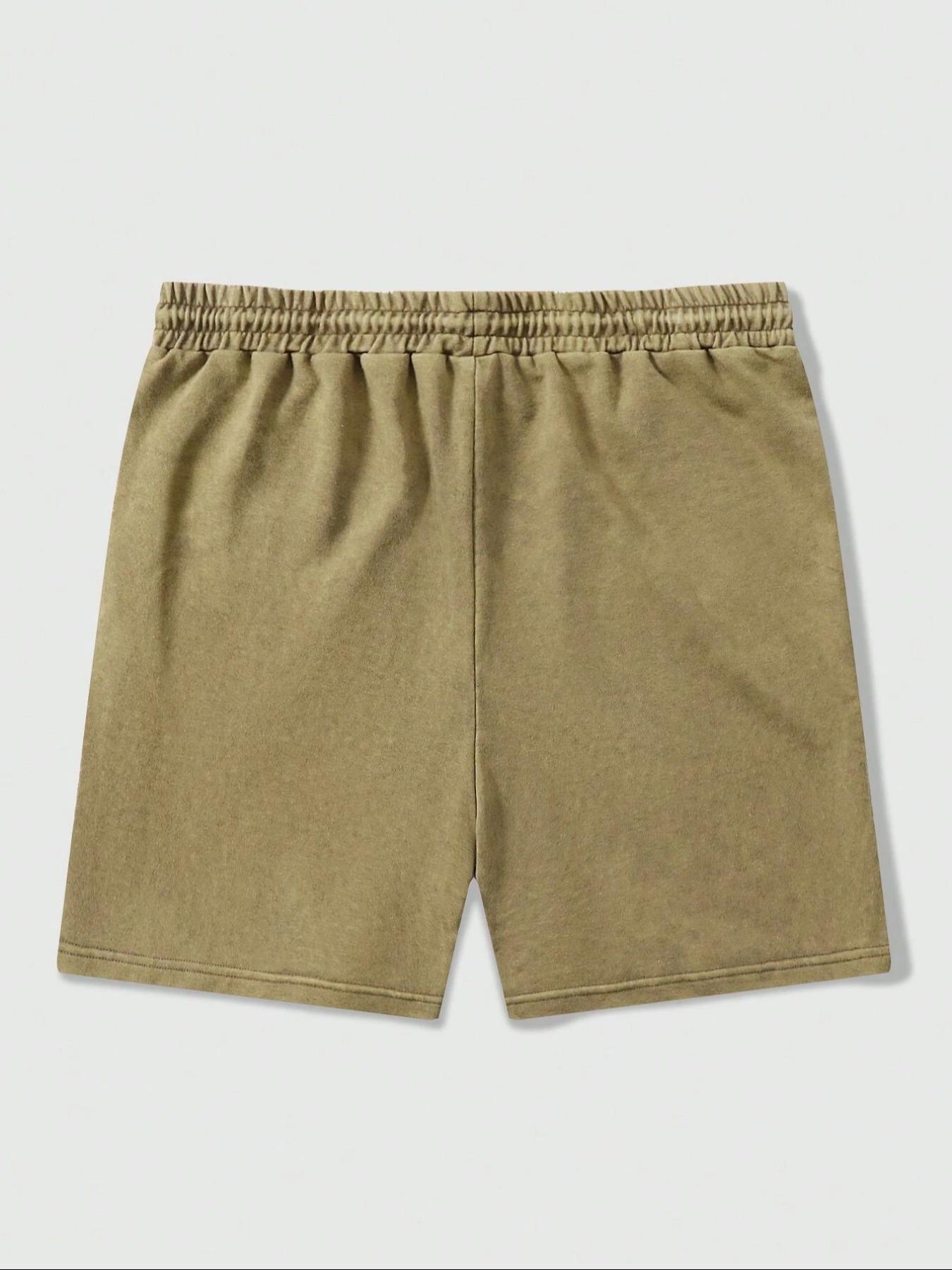 Men's Star Print Loose Washed Shorts, Casual Comfy Breathable Shorts for Summer, Fashion Men's Bottoms for Daily Wear, Casual Fashionable Shorts