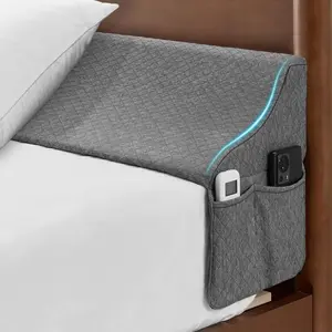 Queen Size Bed Wedge Pillow for Headboard Bed Gap Filller/Mattress Gap Filler (0-7") - Wedge Pillow Headboard Foam Pillows Wedges Between Headboards Mattress (Grey,60"x10"x6")