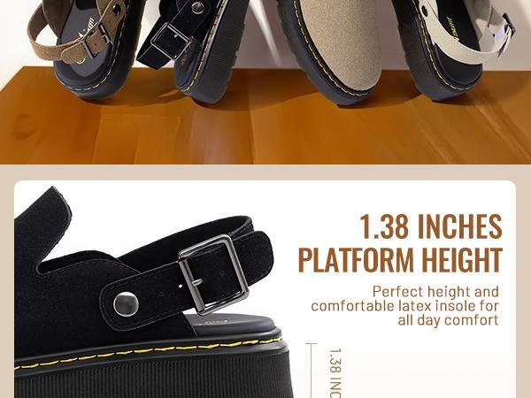 Women's Clogs Shoes with Back Strap Comfortable Latex Footbed Slip-On Adjustable Slingback Mules Zapatos para Mujer