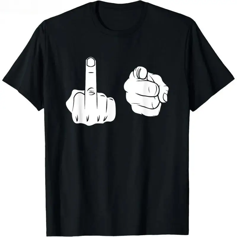 [100% Cotton] 180gsm Lightweight Breathable Unisex T-shirt Fuck-You Shirt Middle Finger Pointing Fuk You Tee F.uck You T-Shirt Made In USA