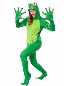 Ladies Frog Prince cartoon onesie, adult cosplay costume, party party stage performance costume