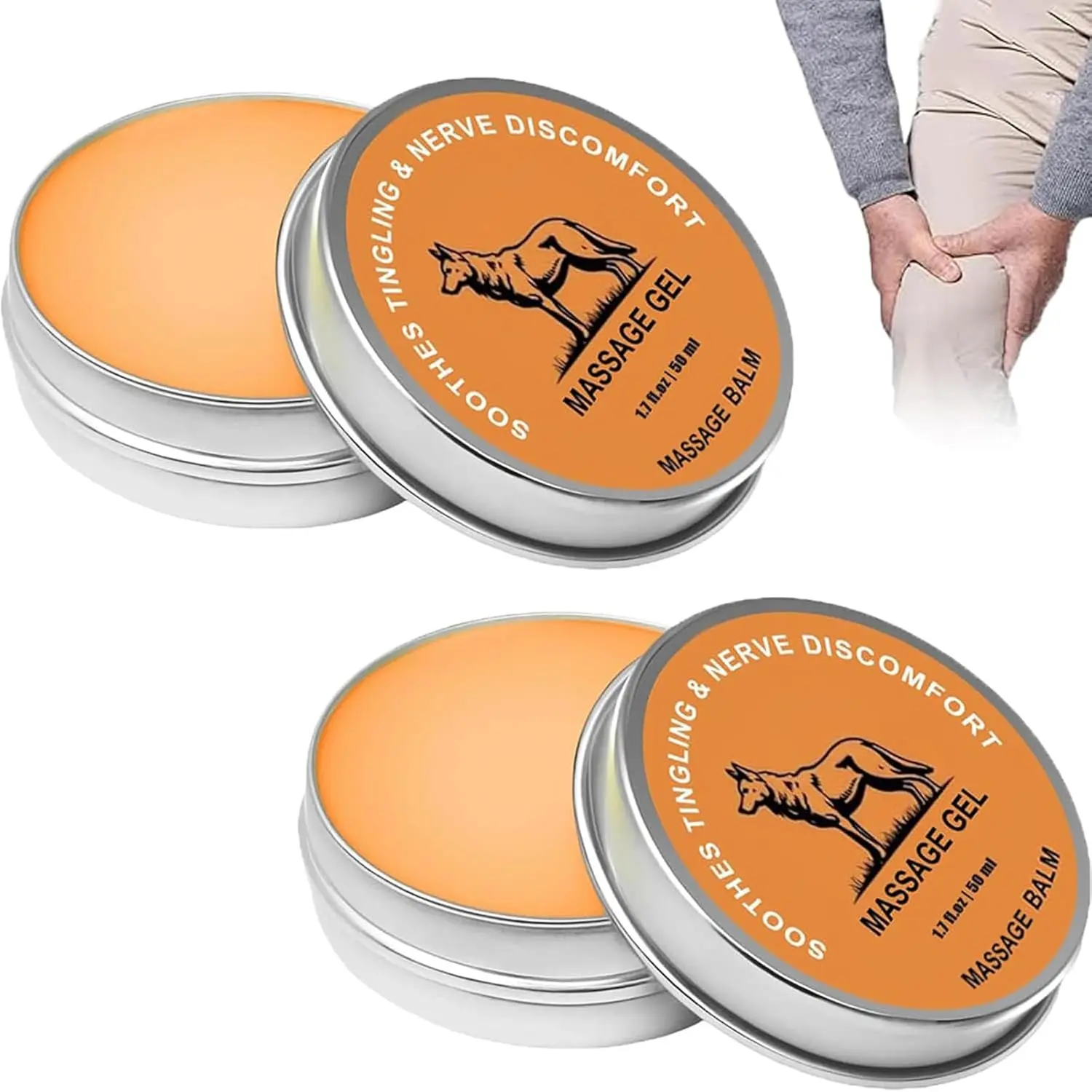 Nerve Relief Balm, Joint & Muscle Soothing Cream, Natural Nerve & Joint Support Balm, Fast-Acting Herbal Formula for Tingling, Burning & Stiffness, Pain Relief, Daily Body Care (2Pcs)