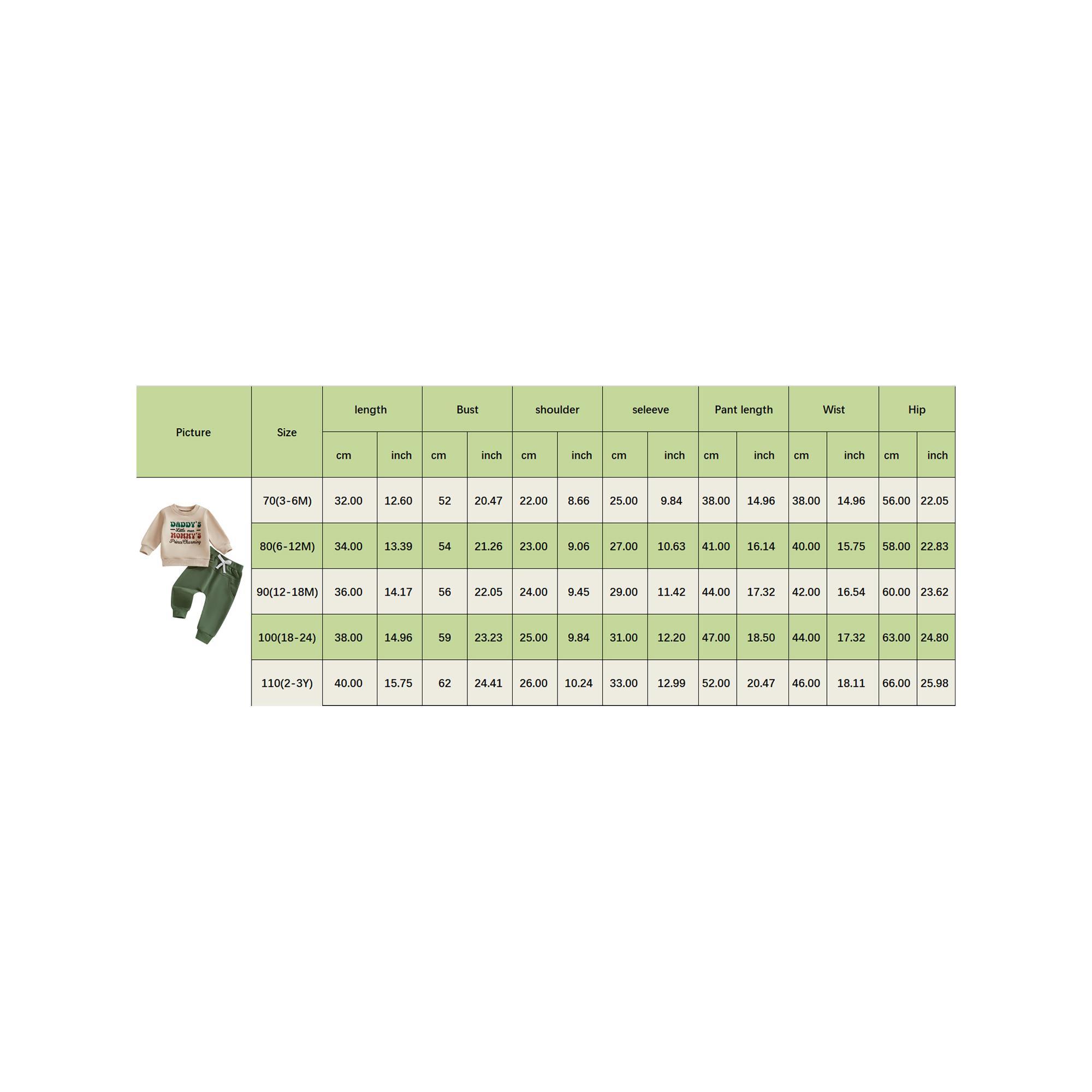 Baby Boys Pants Set, Long Sleeve Crew Neck Letters Print Sweatshirt with Elastic Waist Sweatpants Infant Clothes