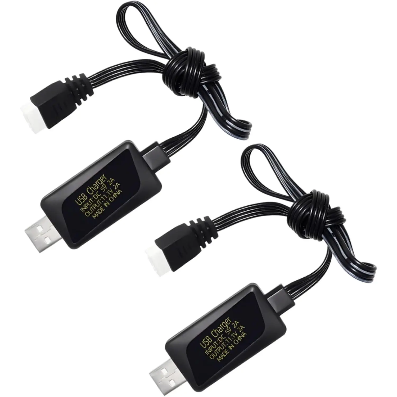 3S 11.1V 2A USB Fast Charging Cable for RC Cars, Drones, Car Models, RC Boats, Air Gun Toys Battery Charger with Overcharge Protection Overvoltage Protection LED Display