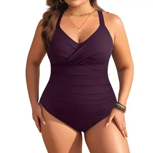 Aqua Eve Plus Size One Piece Swimsuit - Women's Tummy Control Bathing Suit Retro Full Coverage Swimwear 2026 DealsForYouDays