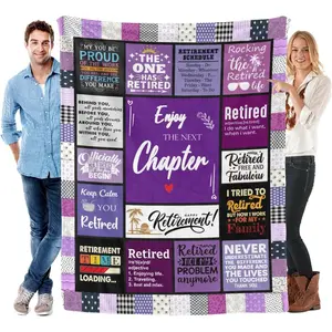 Retirement Blanket for Women 2025, Throw Blanket, Retirement Gifts for Women Coworkers Nurse Teachers, Funny Retired Presents for Mom Grandma, Going Away Gift for Friends, Goodbye Gifts