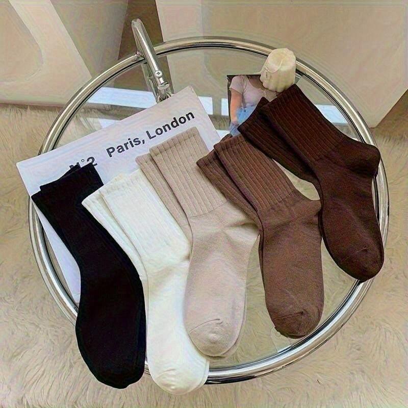 1 Pairs of Simple and Stylish Mixed Color Stockings, Suitable for Family Outings and Essential for Travel  Classic Fashion