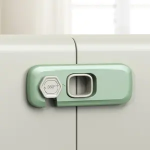 5-Pack Heavy Duty Adhesive Security Locks | Multi-Purpose Cabinet & Drawer Latches for Home Organization | No-Drill Childproofing Straps for Fridges & Double Doors