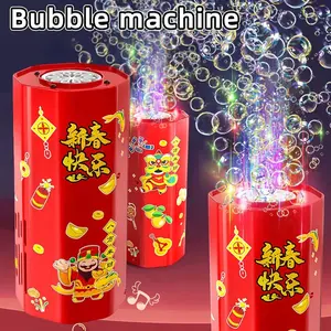 Electric Bubble Machine with Music & Lights - 2024 Chinese New Year Firework Effect, Wedding & Party Fun!